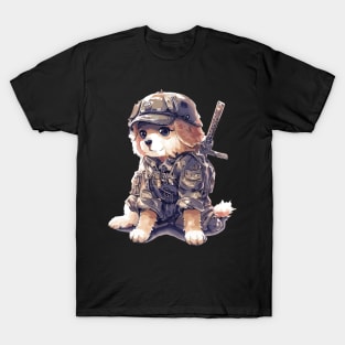 Military labrador retriever puppy T-Shirt